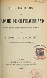 Les cahiers de Madame de Chateaubriand par Chateaubriand