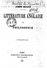 Littrature anglaise et philosophie par Milsand