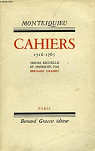Cahiers - (1716-1755) par Montesquieu