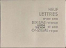 Neuf lettres avec une dixieme retenue et une onzieme recue par Tsvetaieva