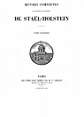 Oeuvres de Madame la baronne de Stael-Holstein, tome 1 par Stal