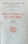 Procès-verbaux et mémoires - Années 1958-1959 (173) par Sciences belles-lettres et arts de Besançon et de Franche-Comté