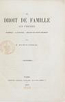 Le Droit de famille aux Pyrnes Barge, Lavedan, Barn et pays basque, par M. Eugne Cordier par Cordier