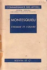 Montesquieu (Connaissance des lettres) par Dedieu